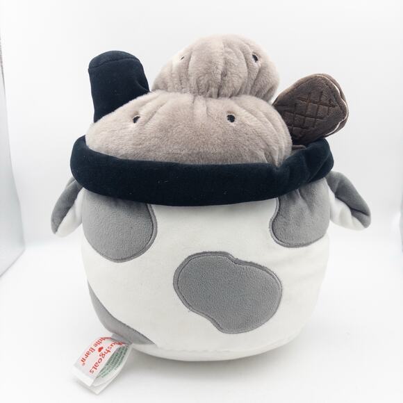 MOO SHAKES SERIES 1 BLACK SESAME MOOSHAKE Cuddle Barn Kawaii 11” Plush - Picture 3 of 6